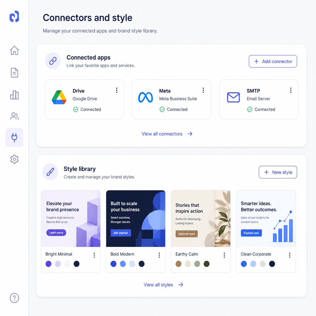 Connectors & style UI illustration